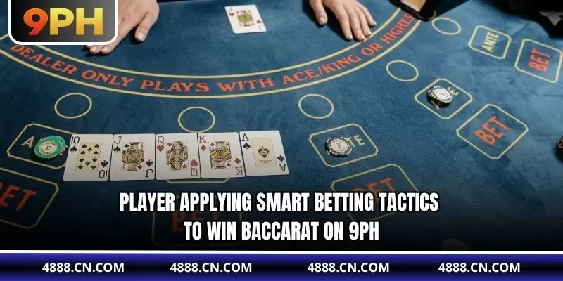 Player applying smart betting tactics to win Baccarat on 9PH