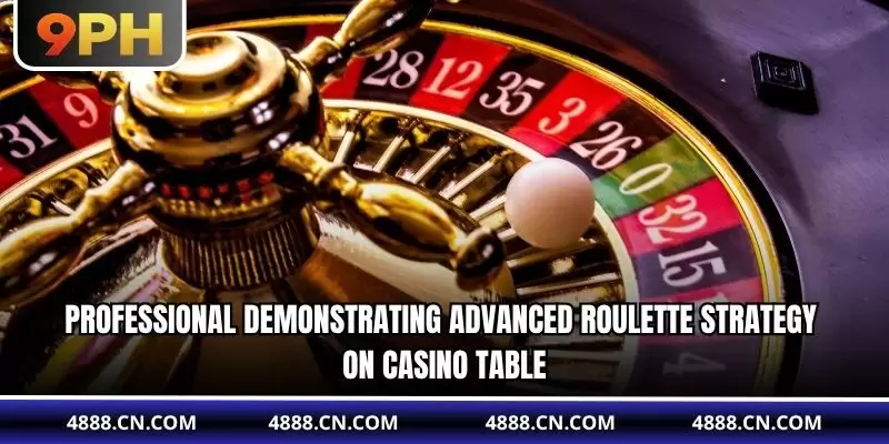 Professional demonstrating advanced Roulette strategy on casino table