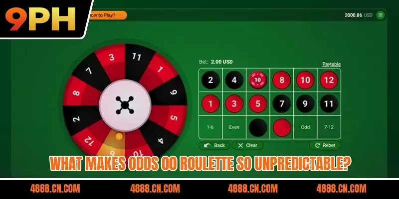 What makes odds 00 roulette so unpredictable?