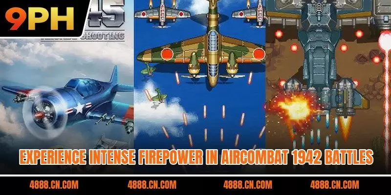 Experience intense firepower in AirCombat 1942 battles