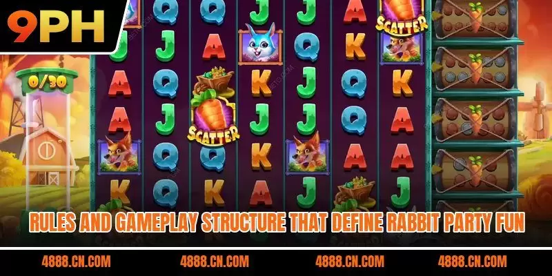 Rules and gameplay structure that define rabbit party fun